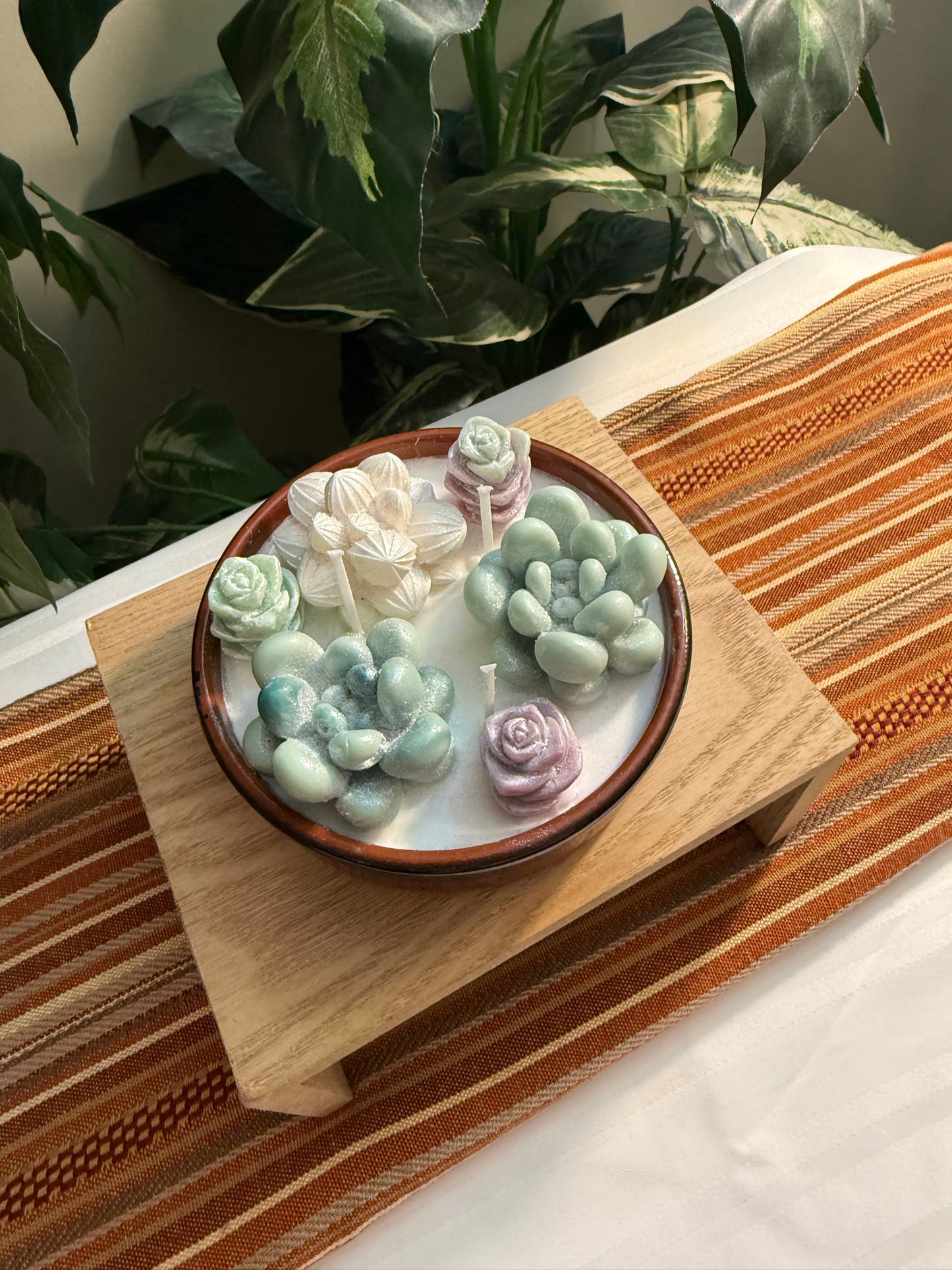 Ceramic Succulent Garden Candle