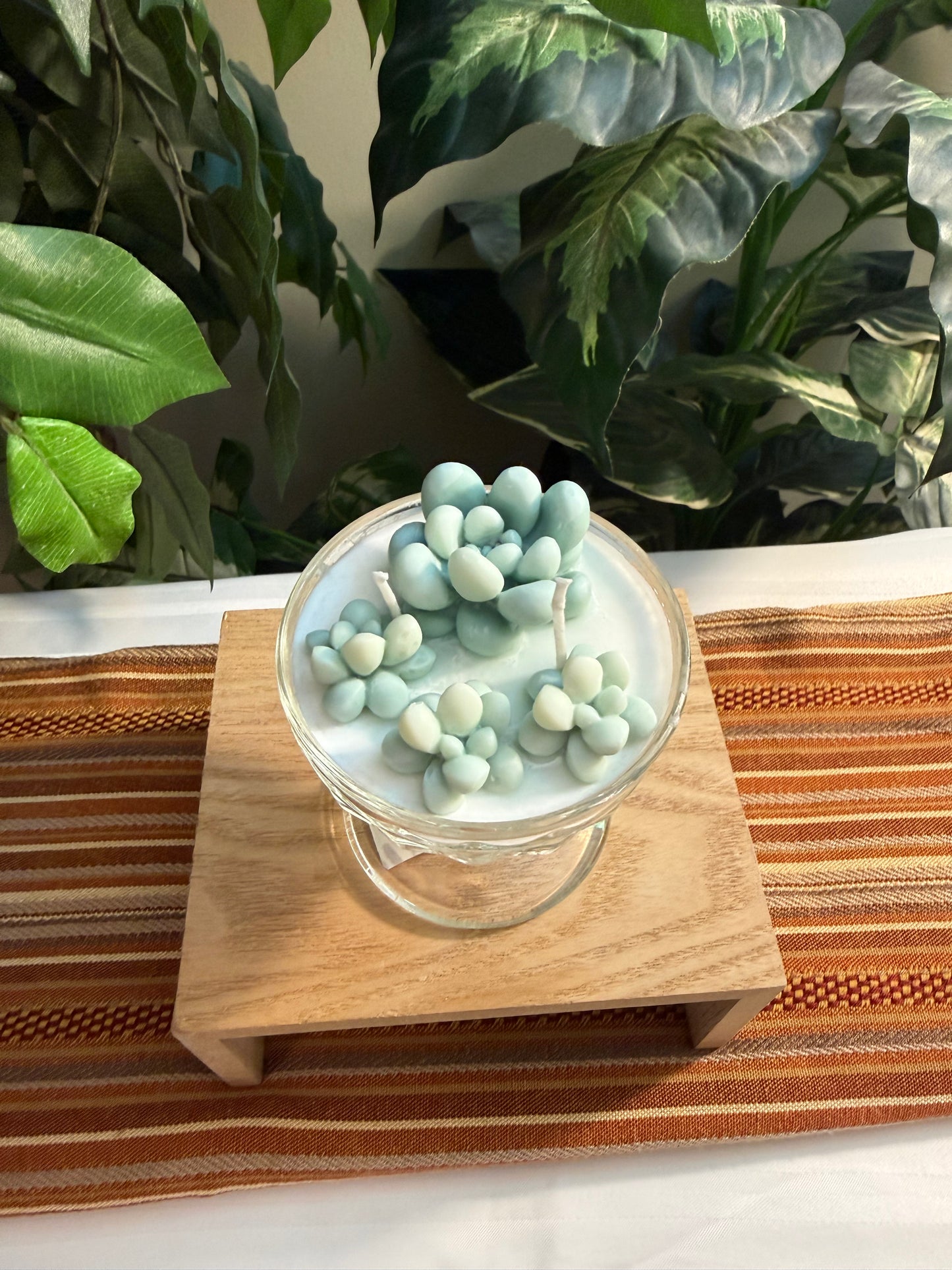 Green Succulent Garden Candle