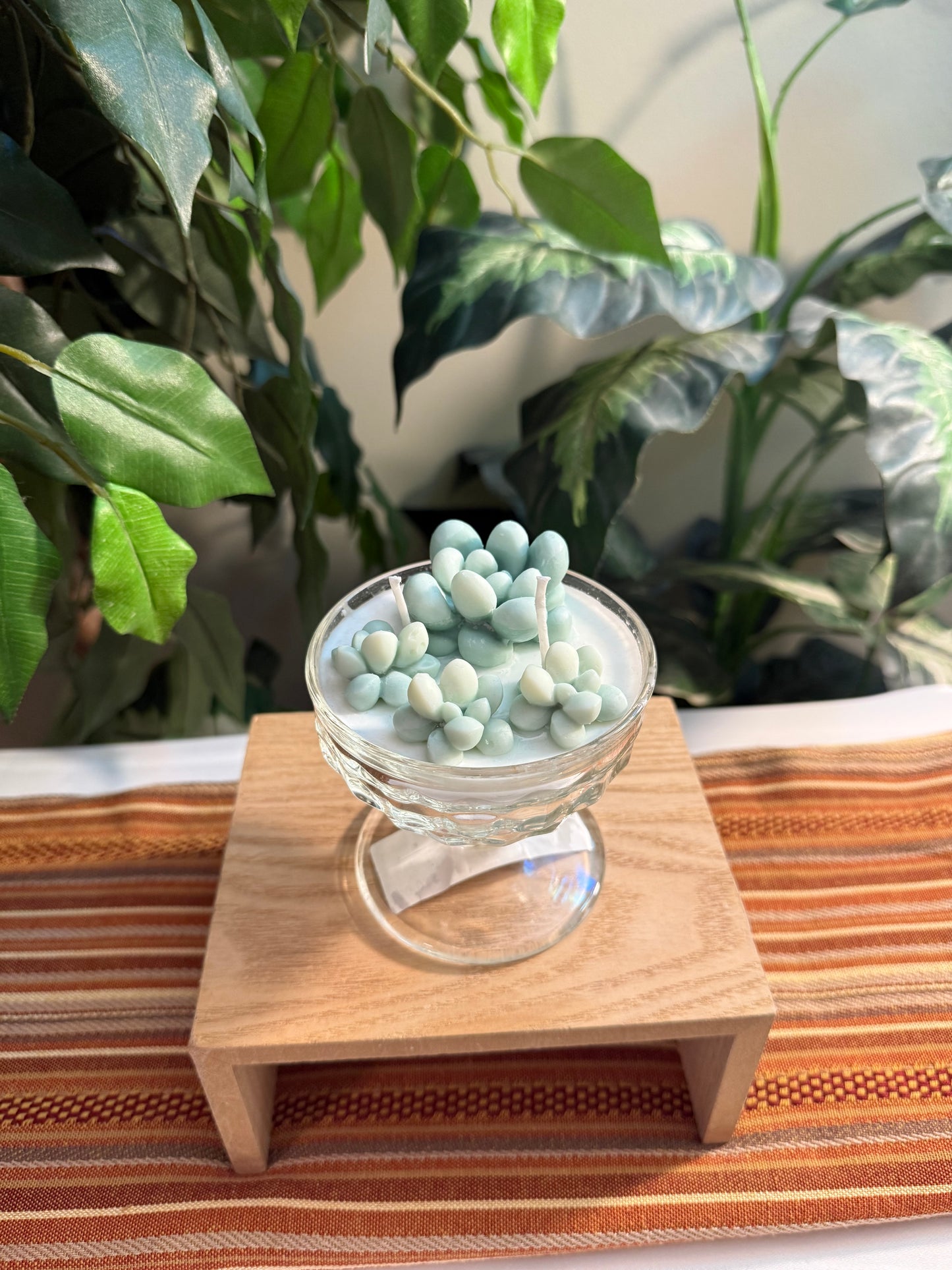 Green Succulent Garden Candle