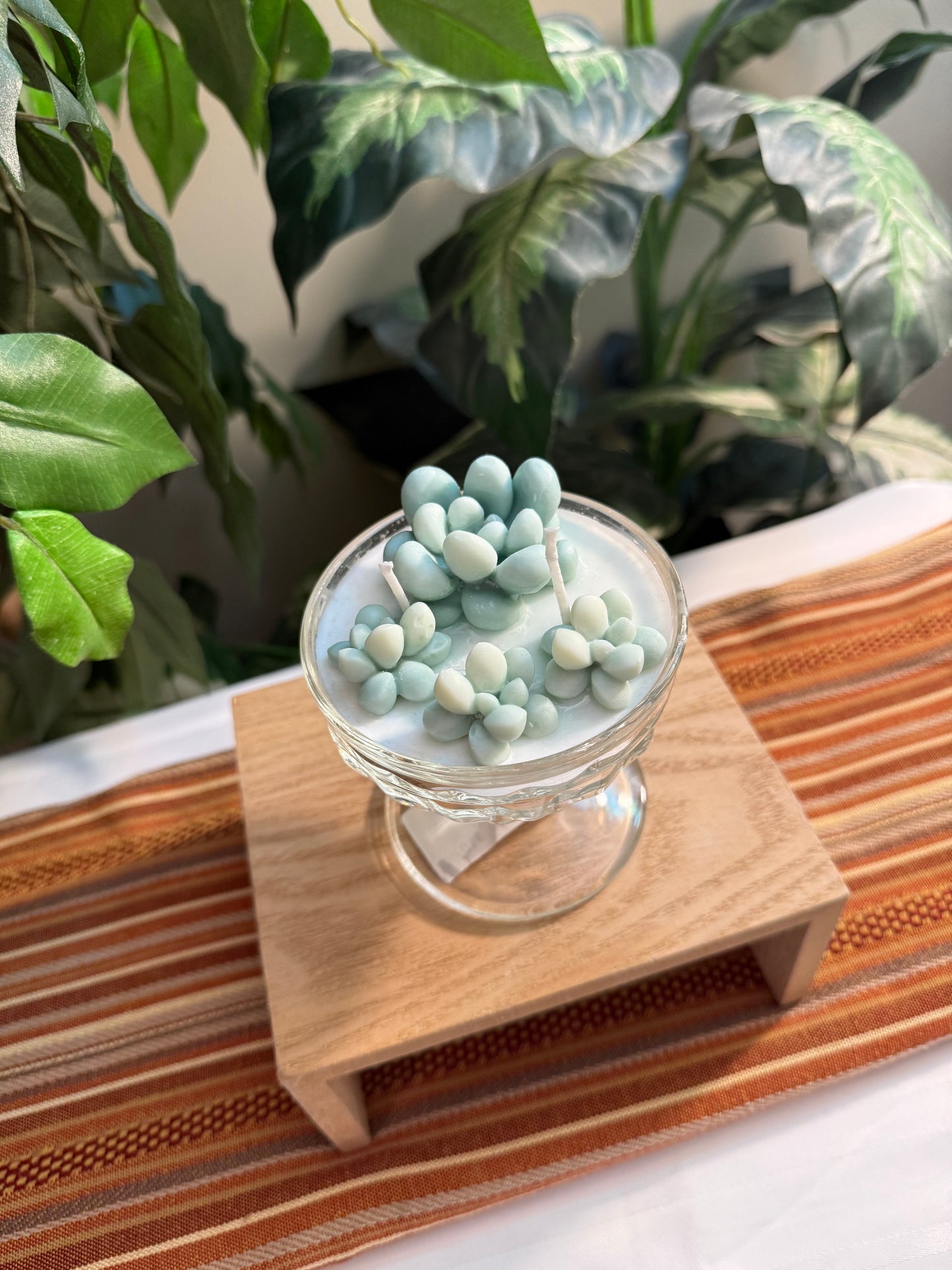 Green Succulent Garden Candle